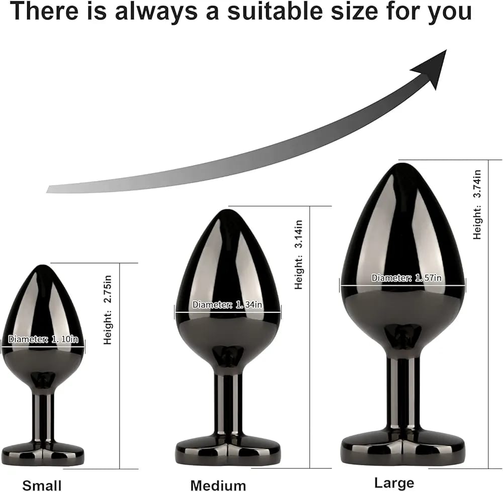 Obsidian Jewel Stainless Steel Plug Set